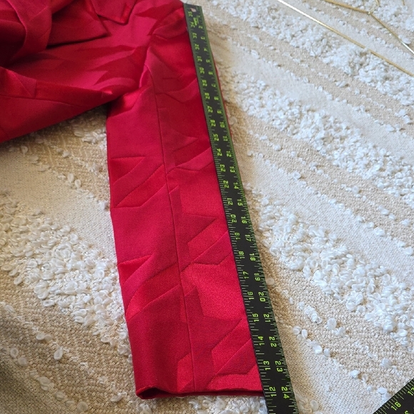 Cynthia Rowley 90s Y2K Red Long Line Blazer Trench Coat Sz 4 - Picture 13 of 14